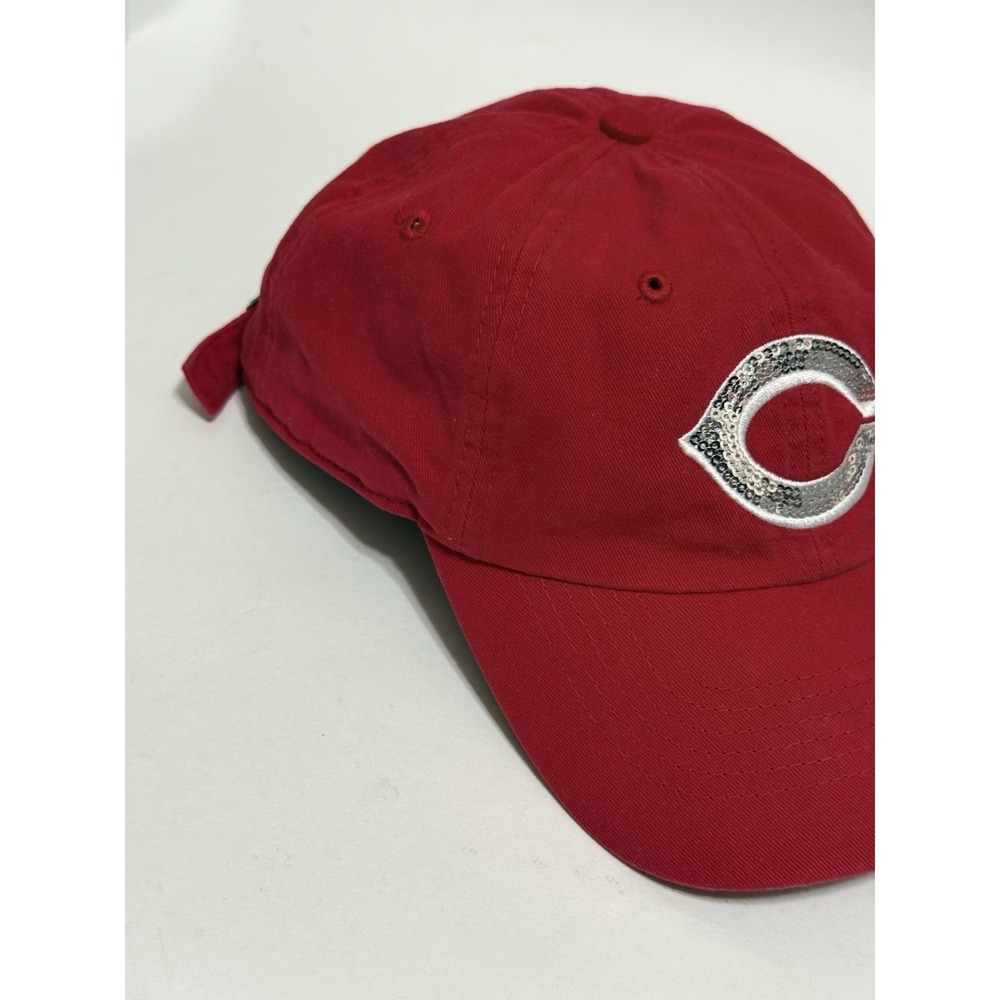 Cincinnati Reds Women's Baseball Cap Glitter C Fan Favorite Adjustable Strap